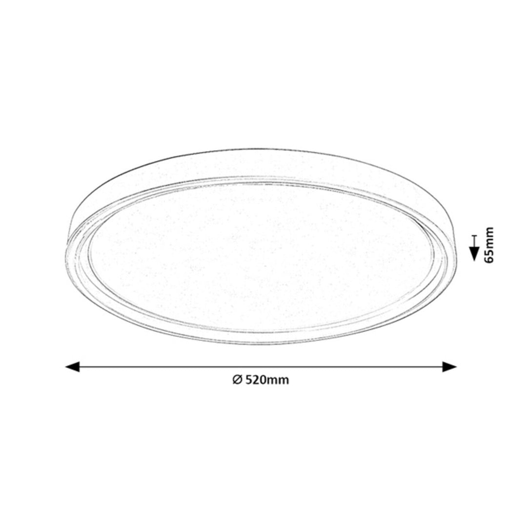 Rabalux Zerina Ceiling Light, 54W, IP40, white, 3000–6500 K, memory function, with remote control, timer function, night light effect, 75087