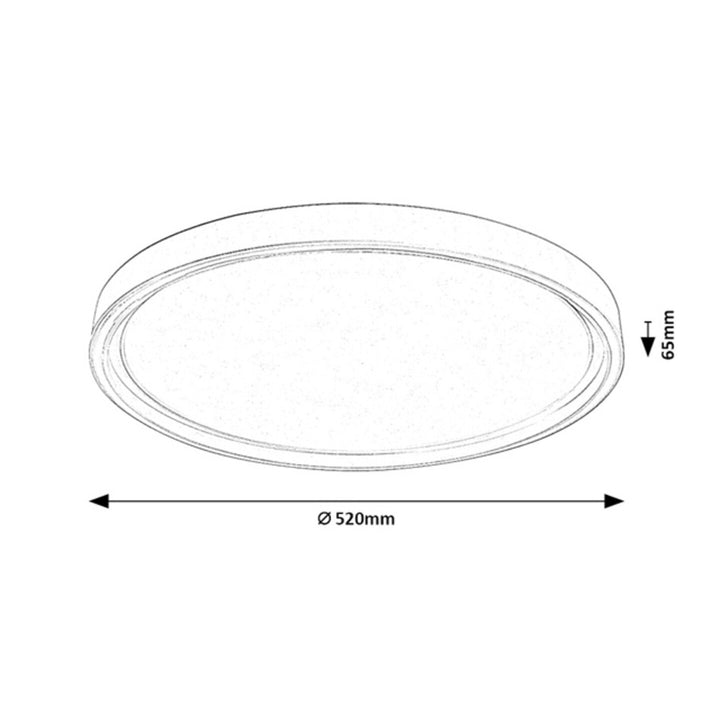 Rabalux Zerina Ceiling Light, 54W, IP40, white, 3000–6500 K, memory function, with remote control, timer function, night light effect, 75087