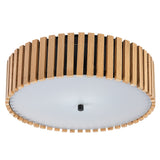 Rabalux Noxelle E27 3x MAX 25W IP20 Ceiling Light, Matte Black/Wood, 71420