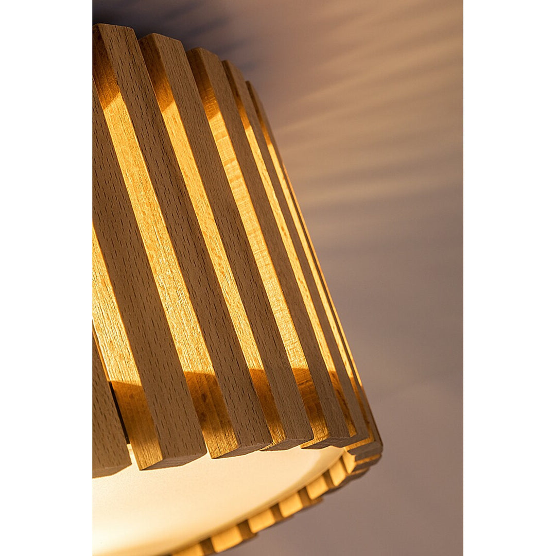 Rabalux Noxelle E27 3x MAX 25W IP20 Ceiling Light, Matte Black/Wood, 71420