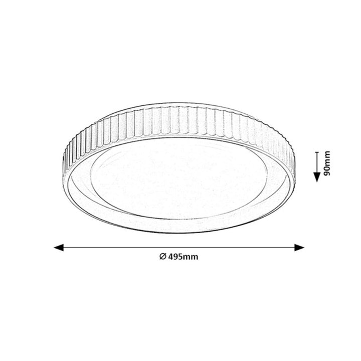 Pastello LED Lamp 48W IP20, Gray-Beige, 3000–6500 K, memory function with remote control, timer function, night light effect, 71345
