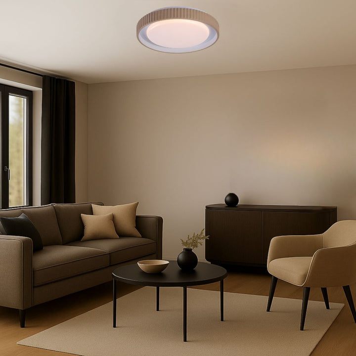 Pastello LED Lamp 48W IP20, Gray-Beige, 3000–6500 K, memory function with remote control, timer function, night light effect, 71345