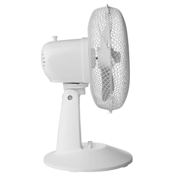 Concept Desk Fan, white, 3 speed settings, oscillation, quiet operation, adjustable tilt, VS5040