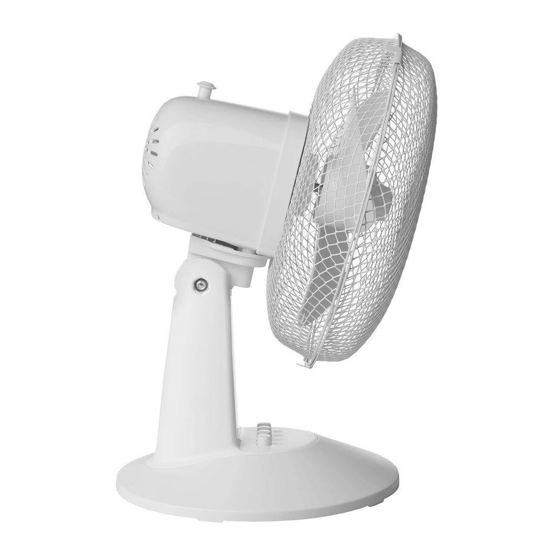 Concept Desk Fan, white, 3 speed settings, oscillation, quiet operation, adjustable tilt, VS5040