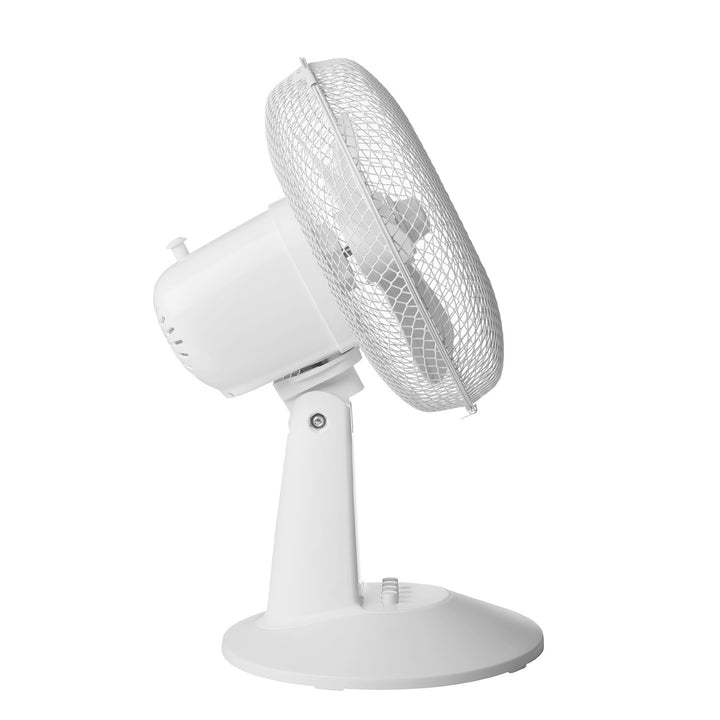 Concept Desk Fan, white, 3 speed settings, oscillation, quiet operation, adjustable tilt, VS5040