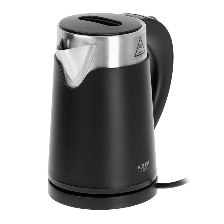 Adler Electric Kettle, Metal, 0.6 L, Quiet, 800 W, Black. AD 1372