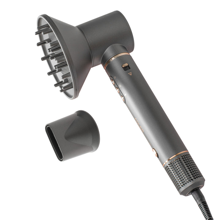 7-in-1 Hair Dryer and Curler - 7 attachments, ionization, cool air, 3 heat settings, 3 speed settings, travel case, AD 2030, Adler