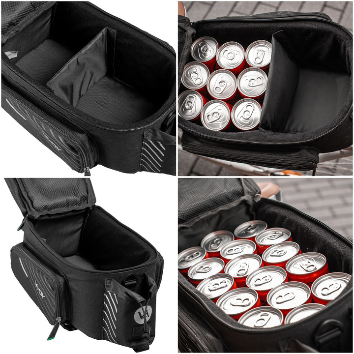 Bag, rear bike pannier for the rack, 12-liter capacity, waterproof, Vayox