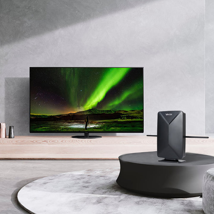 Active antenna, indoor, outdoor, DVB-T2, 4K terrestrial TV, Vayox