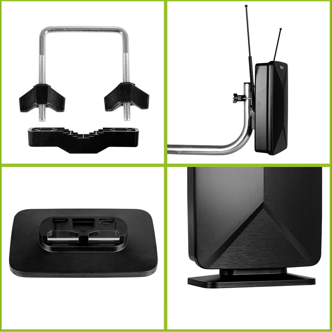 Active antenna, indoor, outdoor, DVB-T2, 4K terrestrial TV, Vayox