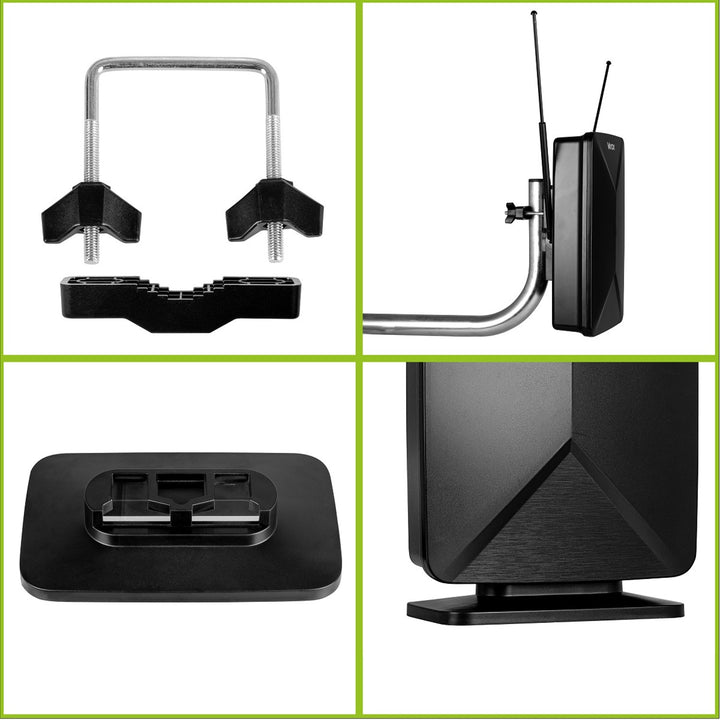 Active antenna, indoor, outdoor, DVB-T2, 4K terrestrial TV, Vayox
