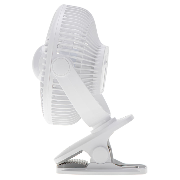 5"/12.7 cm Rechargeable Fan with Clip - USB / LED, AD 7335, Adler