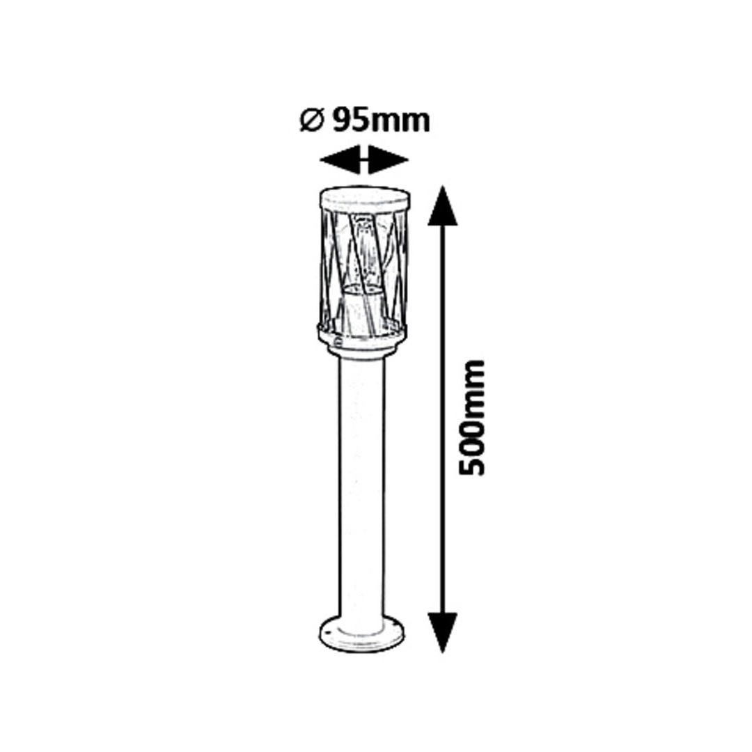Rabalux Budapest Garden Floor Lamp, IP44, brown, E27 socket, max 40W, 8889, 2 pieces