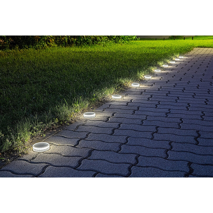Trillo 0.3W LED Solar Light, twilight sensor, clear, IP65, K 4000, 77175, 2 pieces
