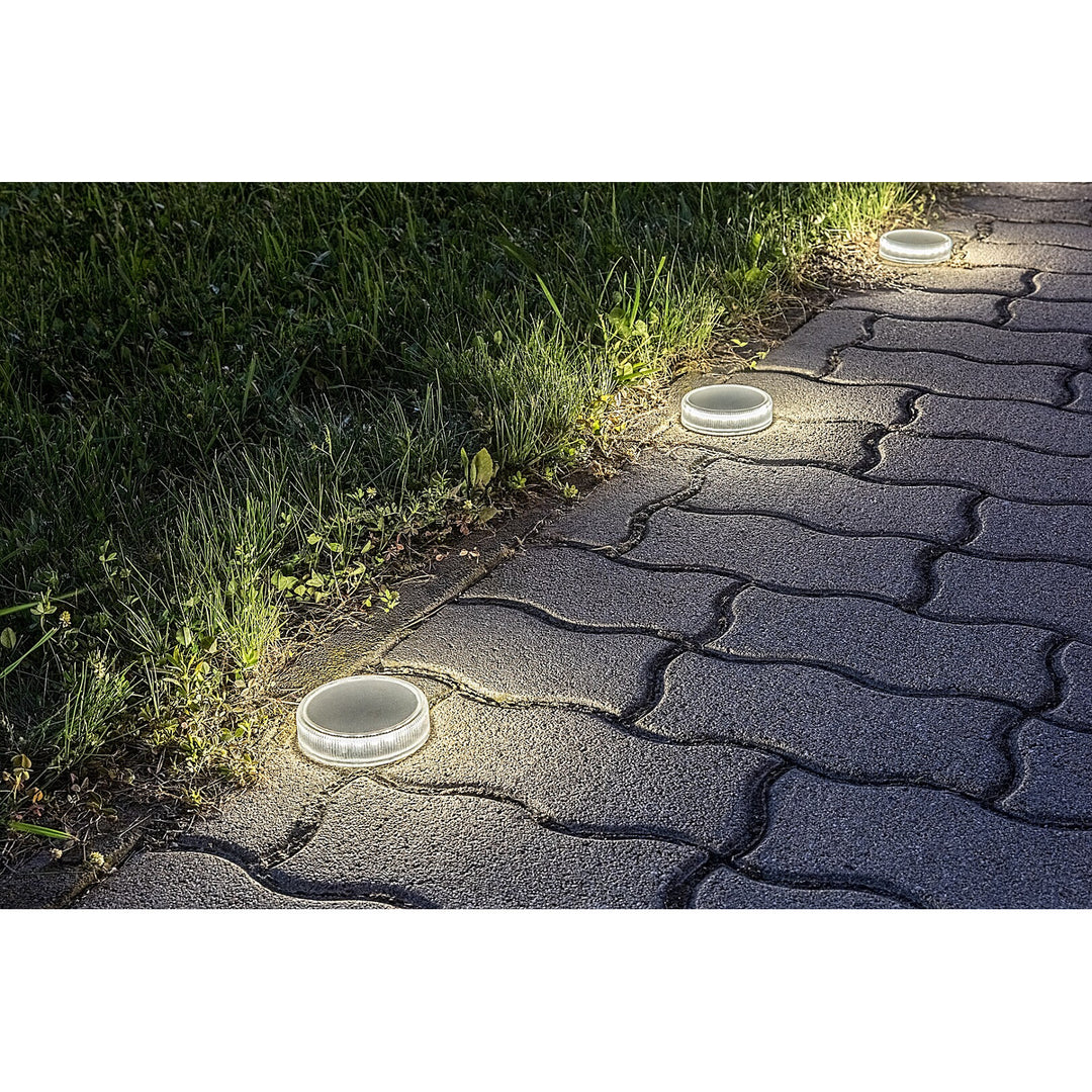 Trillo 0.3W LED Solar Light, twilight sensor, clear, IP65, K 4000, 77175, 2 pieces