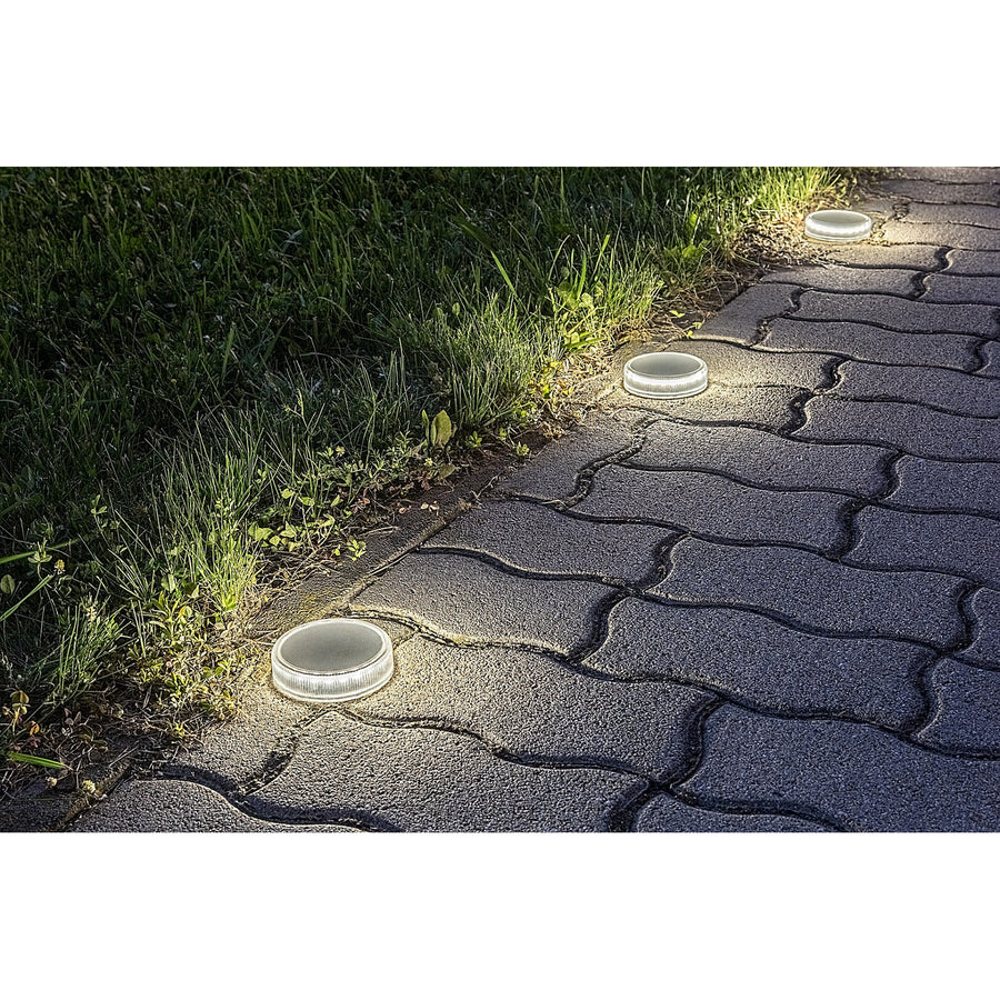 Trillo 0.3W LED Solar Light, twilight sensor, clear, IP65, K 4000, 77175, 2 pieces