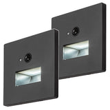 Lunca 1W LED Light, IP20, Black, 3000, 4500, 6500 K, Motion Sensor, Light Sensor, 77197, 2 pieces