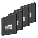 Lunca LED Lamp, 1W, IP20, Black, Adjustable Color Temperature: 3000, 4500, 6500 K, 77195, 4 pieces
