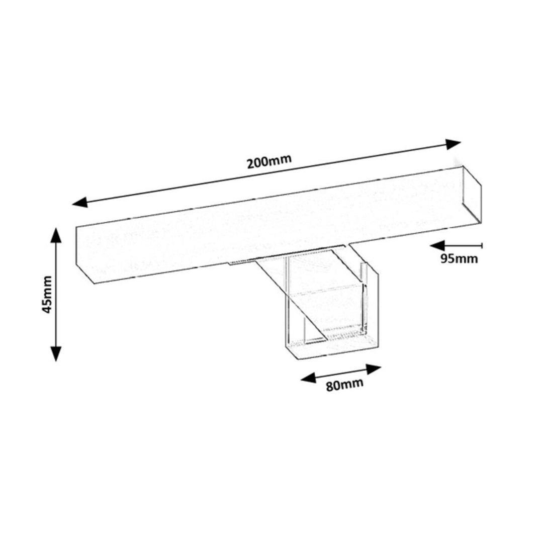 Rabalux Oliro LED 4W Black Bathroom Light, IP44, 4000 K, 75050