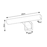 Rabalux Oliro LED 4W Black Bathroom Light, IP44, 4000 K, 75050
