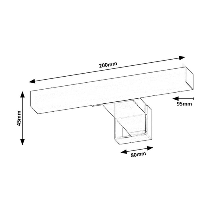 Rabalux Oliro LED 4W Black Bathroom Light, IP44, 4000 K, 75050