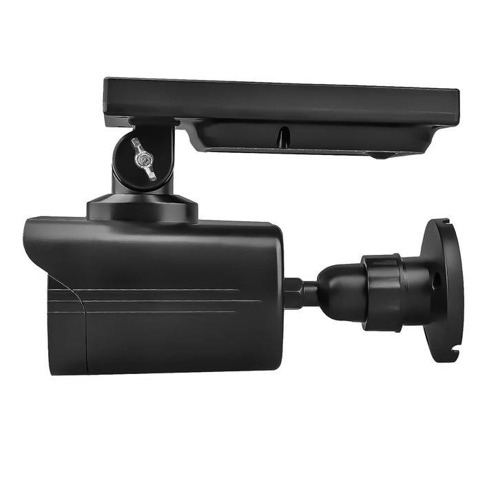 Solar-powered dummy camera, flashing LED, motion sensor, LED lighting, stickers included, SOL1800S/B, 2 pieces