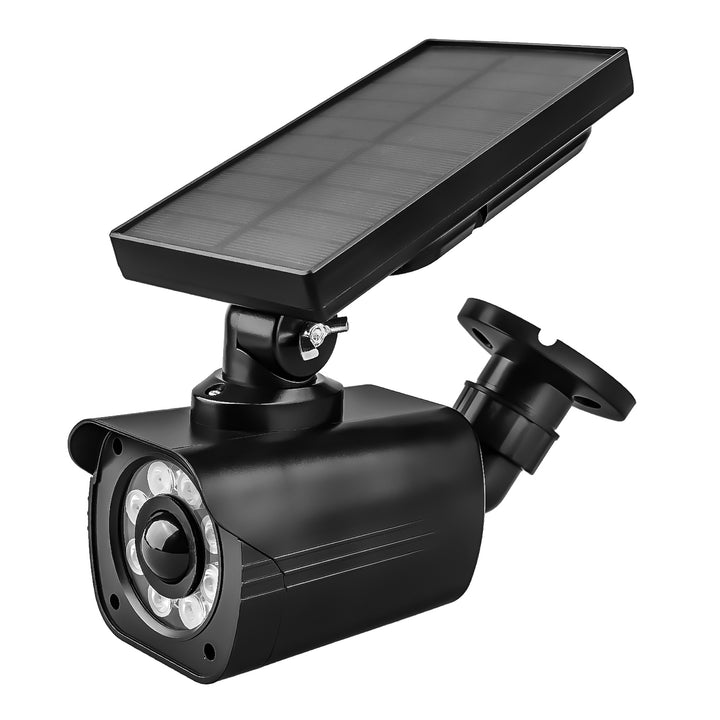 Solar-powered dummy camera, flashing LED, motion sensor, LED lighting, stickers included, SOL1800S/B, 4 pieces