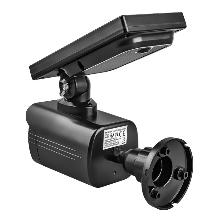 Solar-powered dummy camera, flashing LED, motion sensor, LED lighting, stickers included, SOL1800S/B, 4 pieces