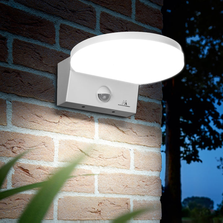 Maclean LED Light with Motion Sensor, PIR Motion Sensor, White, 15W, IP65, 1560 lm, Neutral White (4000K) MCE344 W, 2 pieces
