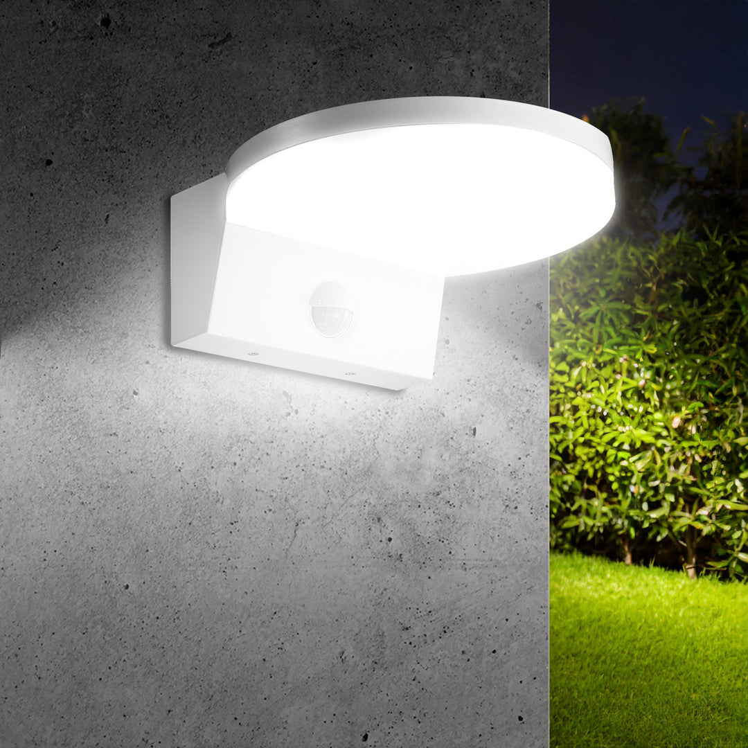 Maclean LED Light with Motion Sensor, PIR Motion Sensor, White, 15W, IP65, 1560 lm, Neutral White (4000K) MCE344 W, 2 pieces