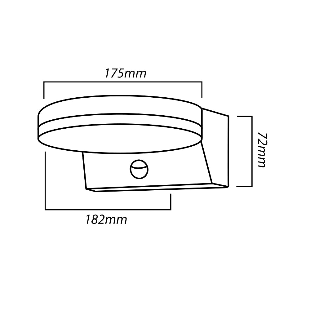 Maclean LED Light with Motion Sensor, PIR Motion Sensor, Gray, 15W, IP65, 1560 lm, Neutral White (4000K) MCE344 GR, 2 pieces