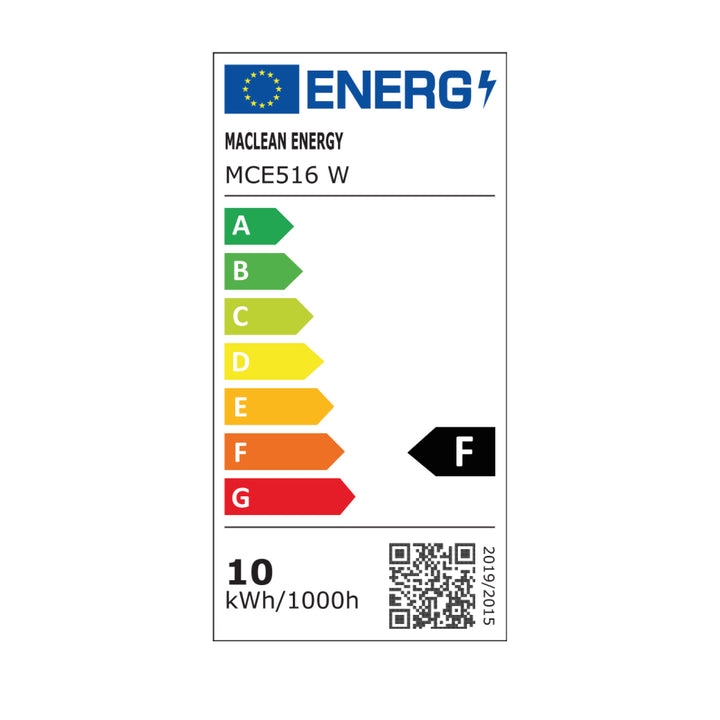 Maclean LED Light with Motion Sensor, PIR Motion Sensor, White, 10W, IP65, 800 lm, Neutral White (4000K) MCE516 W, 2 pieces