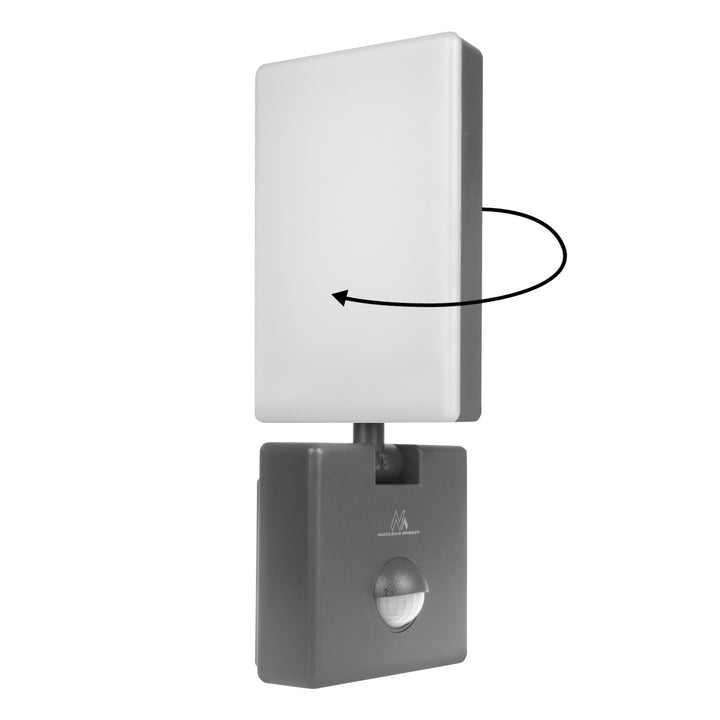 Maclean LED Light with Motion Sensor, PIR Motion Sensor, Gray, 10W, IP65, 800 lm, Neutral White (4000K) MCE516 GR, 2 pieces