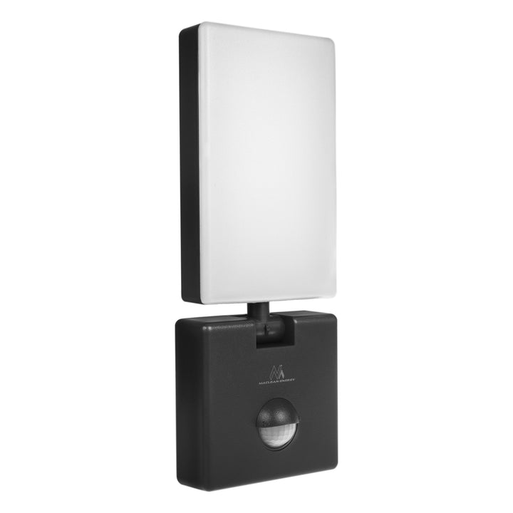 Maclean LED Light with Motion Sensor, PIR Motion Sensor, Black, 10W, IP65, 800 lm, Neutral White (4000K) MCE516 B, 2 pieces