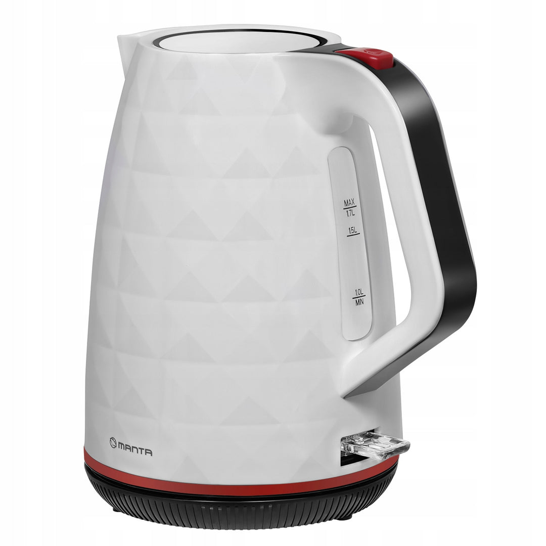 Manta ORISA 1.7L 2200W Cordless Electric Kettle, White