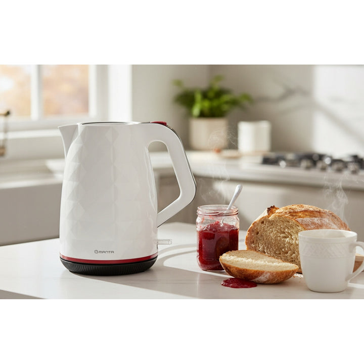 Manta ORISA 1.7L 2200W Cordless Electric Kettle, White
