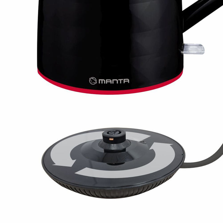 Manta ORISA 1.7L 2200W Cordless Electric Kettle, Black