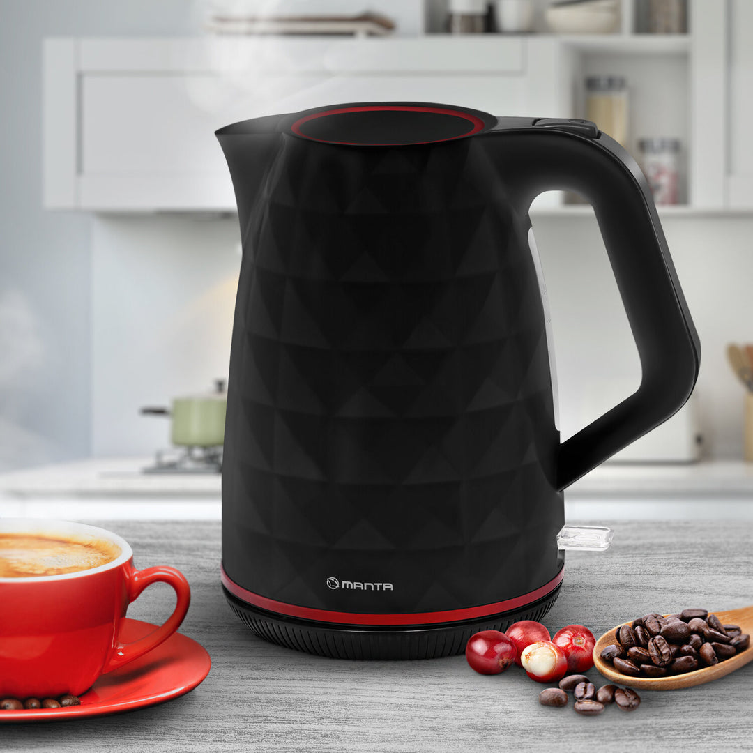 Manta ORISA 1.7L 2200W Cordless Electric Kettle, Black