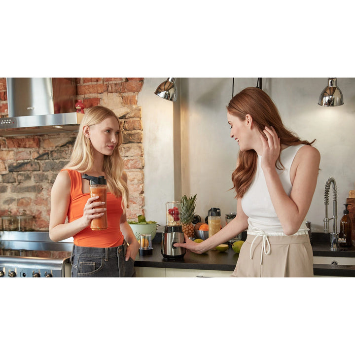 LOVIO LVJBL001 Blender with Glass Jar, 500W, 600ml Glass Jar, 3 Bottles