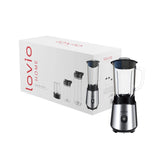LOVIO LVJBL001 Blender with Glass Jar, 500W, 600ml Glass Jar, 3 Bottles