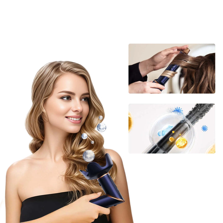 LOVIO AirStyle LVHS001BL 8-in-1 Hair Dryer and Curler with Ionization