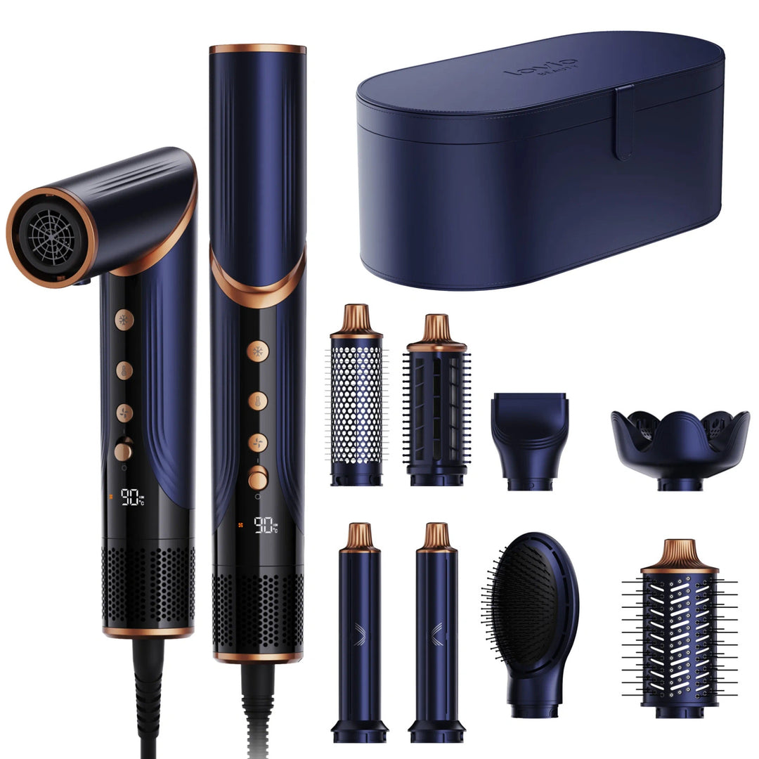 LOVIO AirStyle LVHS001BL 8-in-1 Hair Dryer and Curler with Ionization