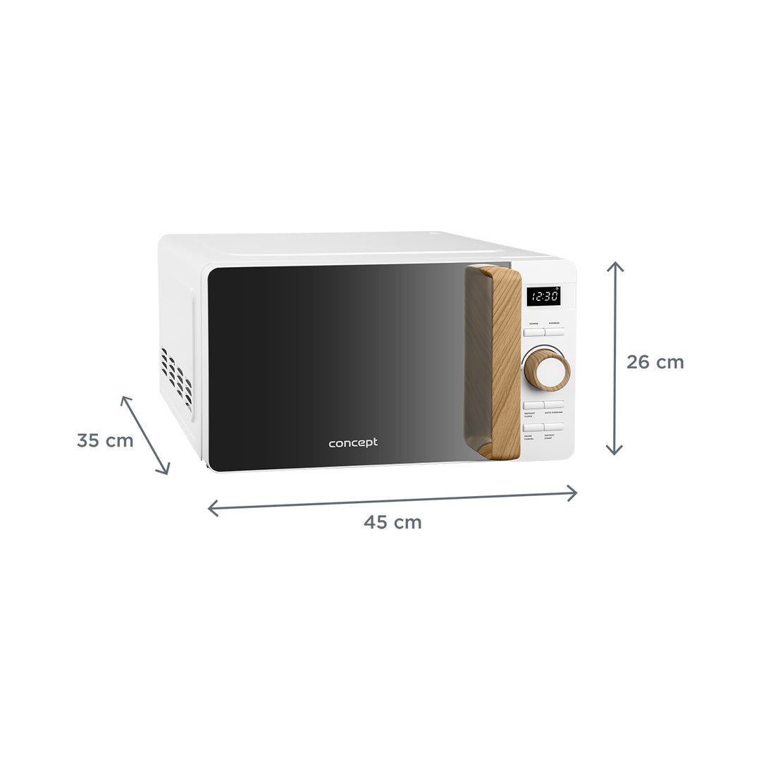 Concept Microwave Oven, 5 power levels, defrost function, 20L capacity, 800W power, white, MT4420wh