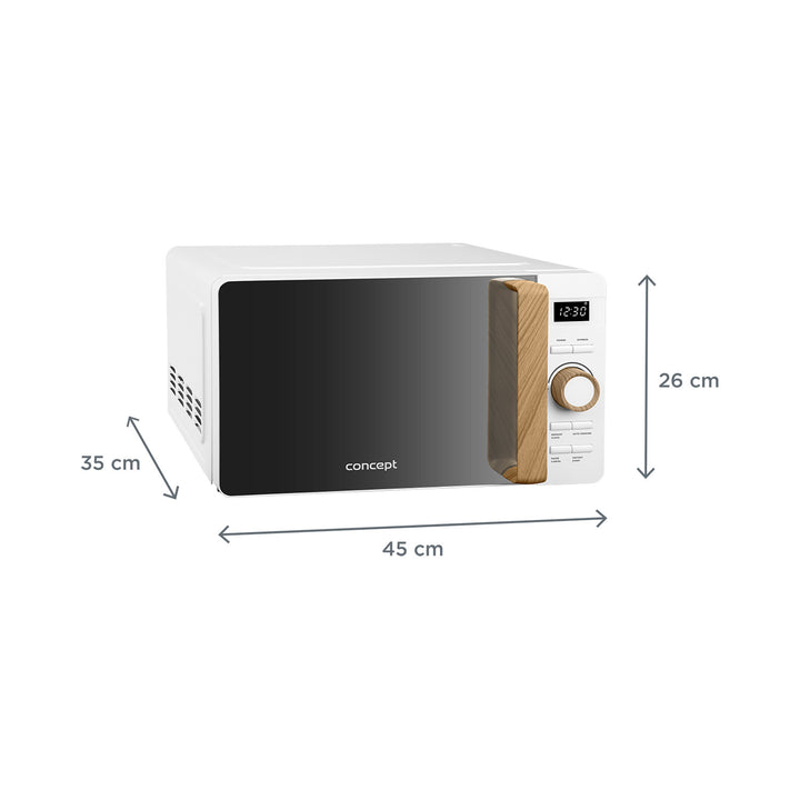 Concept Microwave Oven, 5 power levels, defrost function, 20L capacity, 800W power, white, MT4420wh