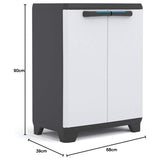 Keter Tool/Garden Cabinet, Adjustable Shelf, Double Doors with Handles, Weather-Resistant, 240865