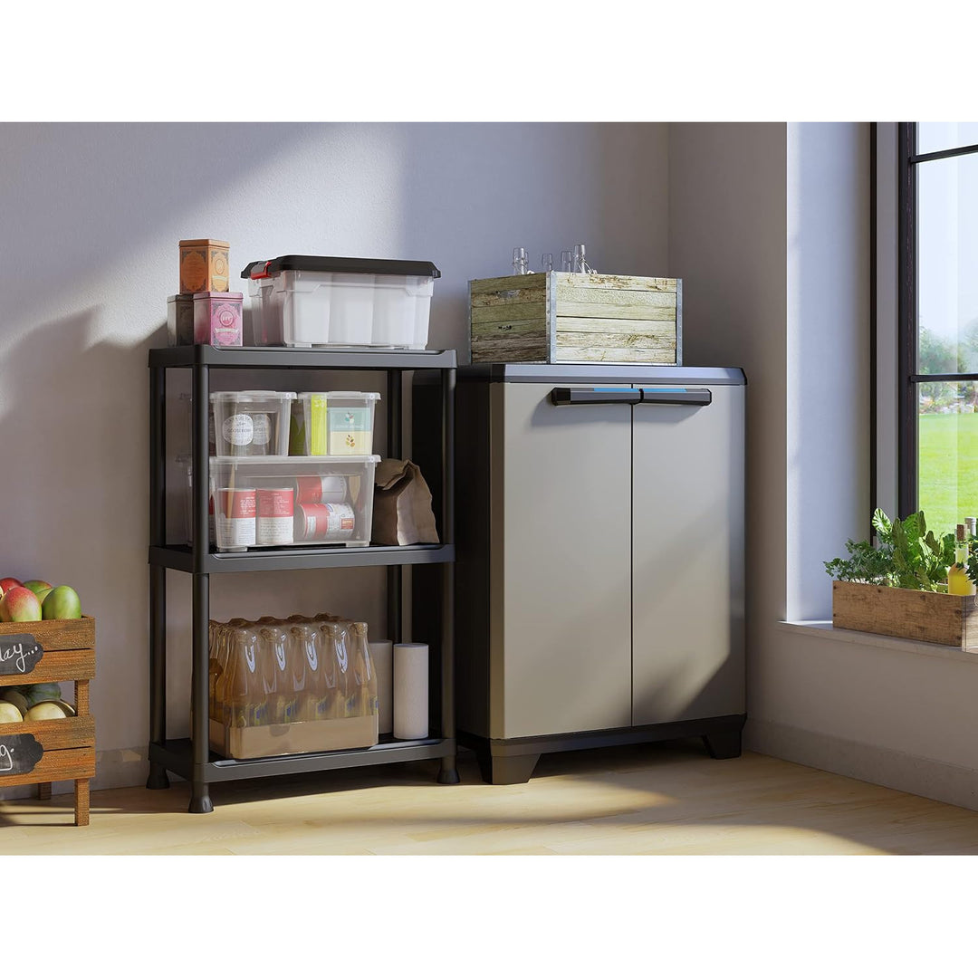 Keter Tool/Garden Cabinet, Adjustable Shelf, Double Doors with Handles, Weather-Resistant, 240865
