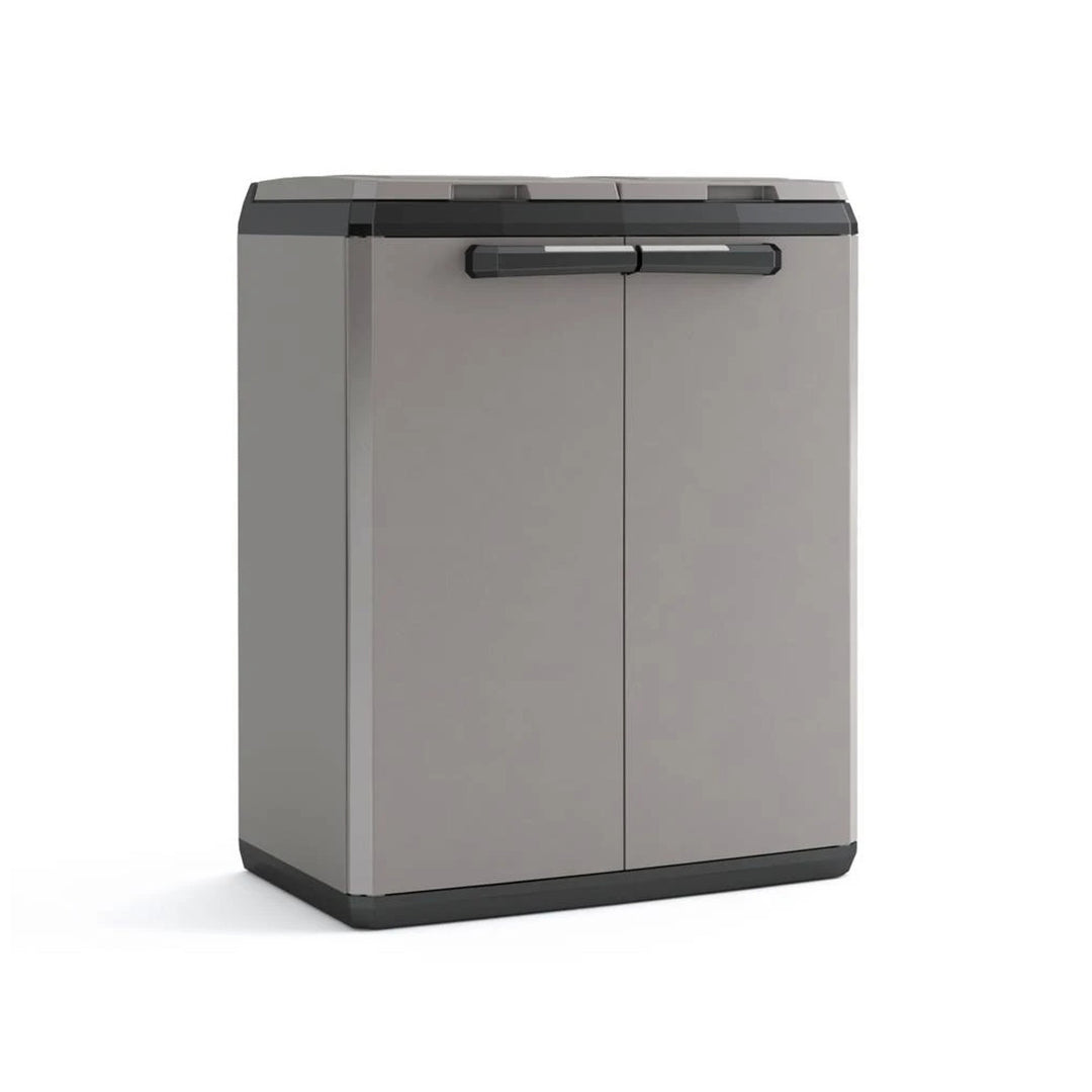 Keter Waste Sorting Cabinet, capacity 2x110L, manually operated lid, suitable for outdoor use, 241065