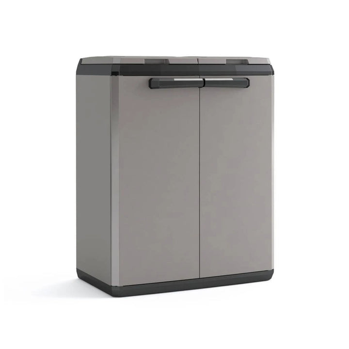 Keter Waste Sorting Cabinet, capacity 2x110L, manually operated lid, suitable for outdoor use, 241065