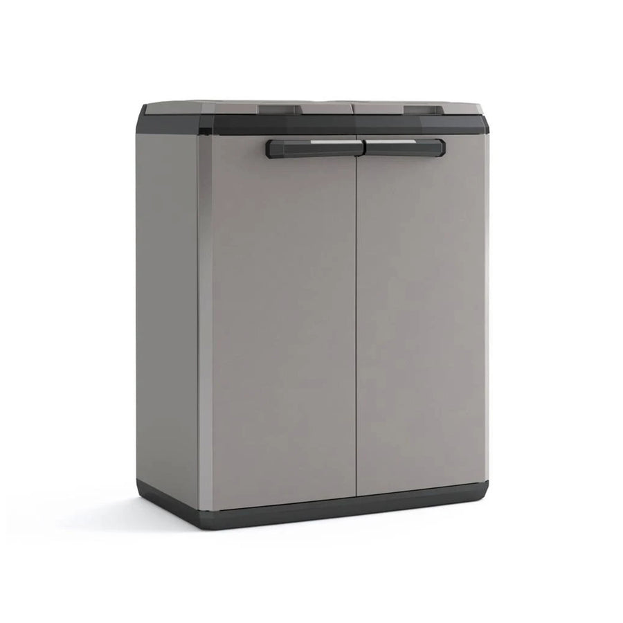 Keter Waste Sorting Cabinet, capacity 2x110L, manually operated lid, suitable for outdoor use, 241065