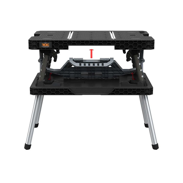 Keter 2.0 Folding Workbench, Load Capacity 453 kg, Work Surface 85x56 cm, Sturdy Metal Legs, 271269